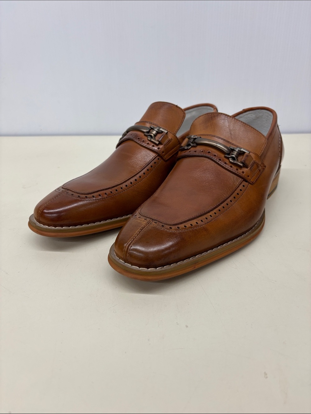 Baronero Men's Brown Leather Bit Loafers
